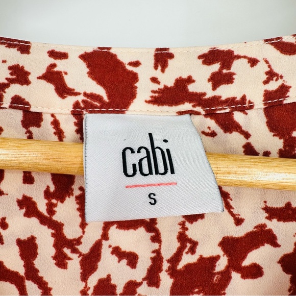 Cabi Natural Rust Button Front Sienna Tie Waist Tunic Dress S - Picture 9 of 10